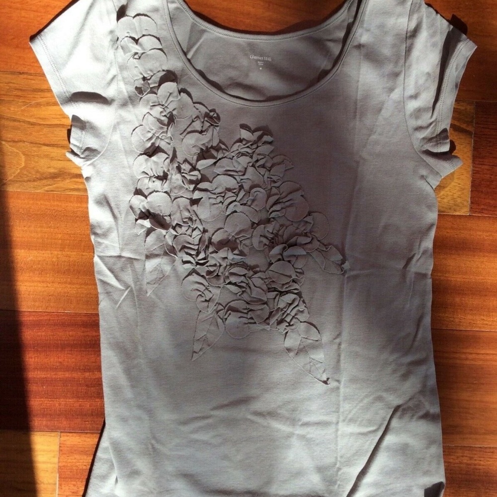 Garnet Hill Gray Short Sleeve Tee